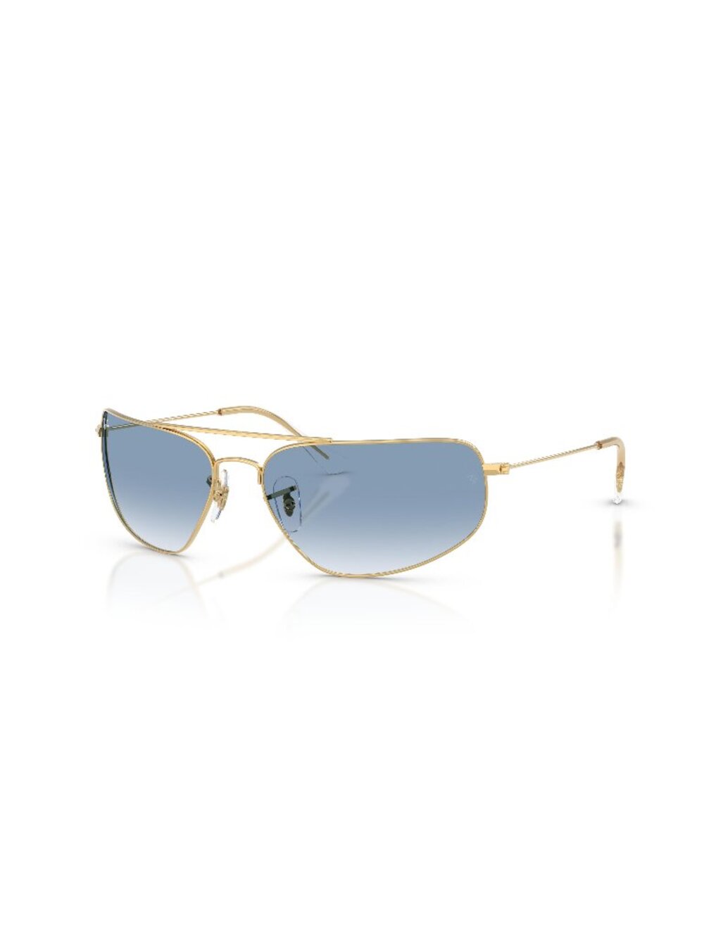 New Ray-Ban Unisex Sunglasses Gold Blue Lens Metal Frame Ray Ban RB3780 001 3F